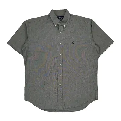 Blake Ralph Lauren Checked Short Sleeve Shirt - Medium Grey Cotton