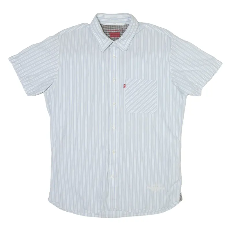 LEVI'S Mens Shirt Blue Striped M