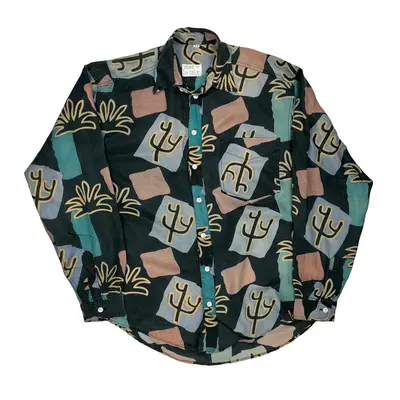 Pure Silk Patterned Shirt - XL Multicoloured Silk
