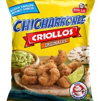 Pork Flavored Chicharrones Criollos original from Guatemala. Snack dorito