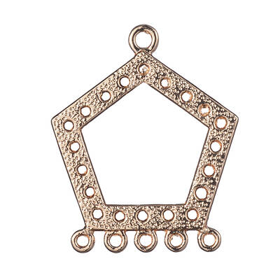 Pentagon Tibetan Style Alloy Cabochon Connector Settings