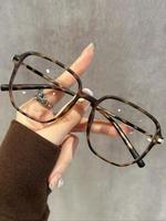 Very Light Simple Anti-blue Light Square Frame Eyeglasses for Women, Fashion Tortoiseshell Pattern Eyeglasses for Work, Daily...