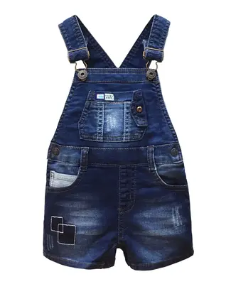 12M-5T Little Girls/Boys Summer Shorts, Adjustable Jean Shortall Overalls