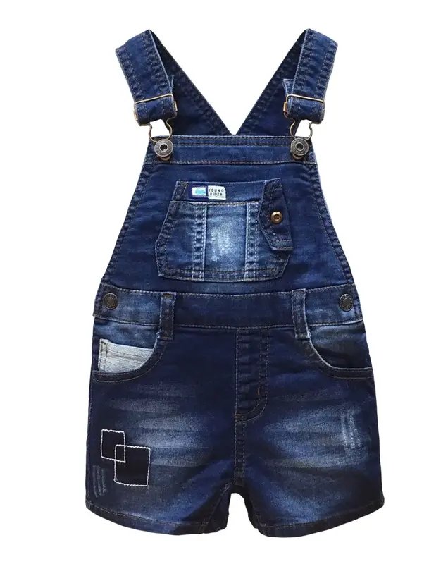 12M-5T Little Girls/Boys Summer Shorts, Adjustable Jean Shortall Overalls