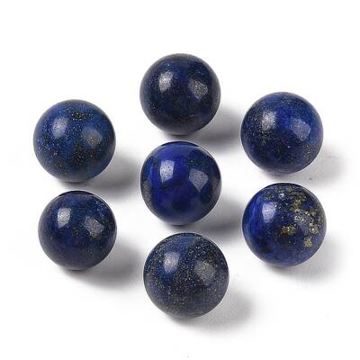 Natural Lapis Lazuli No Hole Sphere Beads