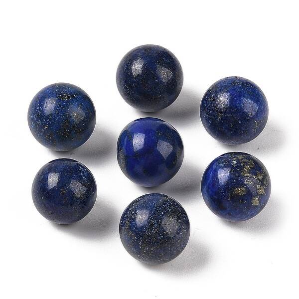 Natural Lapis Lazuli No Hole Sphere Beads