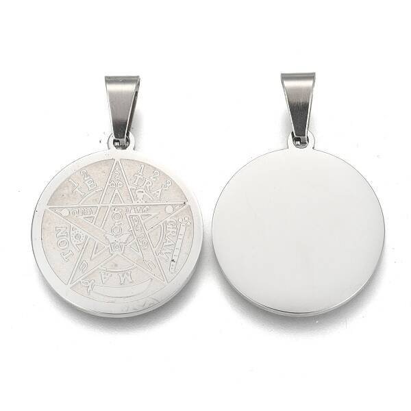 Tarnish Resistant Religion 304 Stainless Steel Flat Round