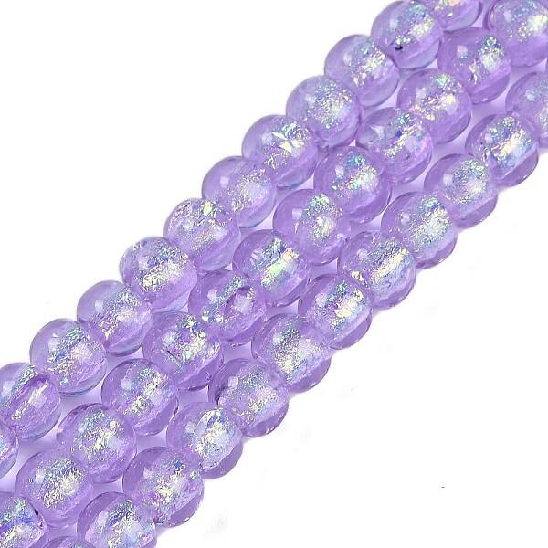 Handmade Foil Lampwork Beads Strands