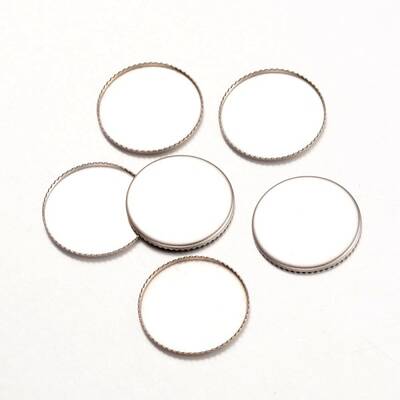 Tarnish Resistant 316 Surgical Stainless Steel Milled Edge Bezel Cups