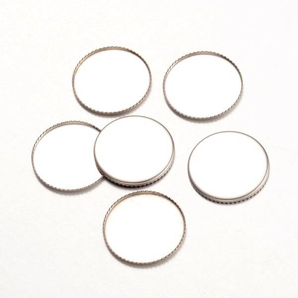 Tarnish Resistant 316 Surgical Stainless Steel Milled Edge Bezel Cups