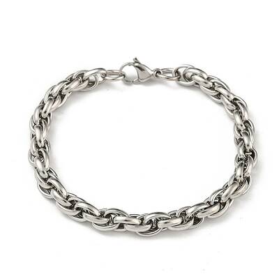 Non-Tarnish 201 Stainless Steel Rope Chain Bracelets