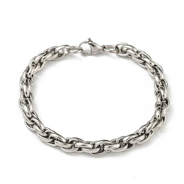 Non-Tarnish 201 Stainless Steel Rope Chain Bracelets