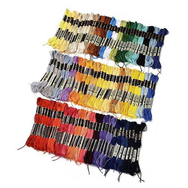 100 Skeins 50 Colors 6-Ply Polyester Embroidery Floss