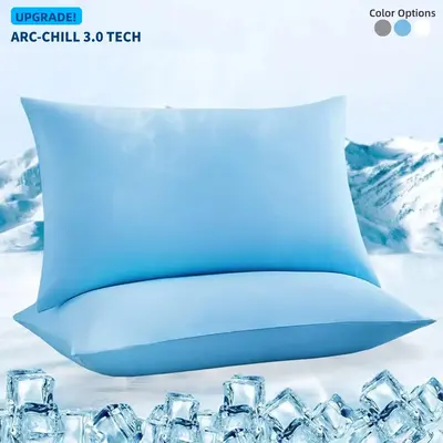 Elegear Cooling Pillowcases 2 Pcs, Arc-Chill3.0 Cool ,Breathable Silky Summer Pillow Cases, for Hair Skin care, Hot Sleeper...
