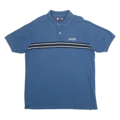 RALPH LAUREN CHAPS Mens Polo Shirt Blue L