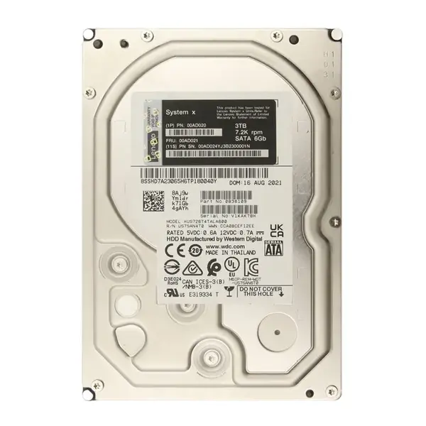 00AD024 IBM 3TB 6Gb/s SATA 7200 3.5-Inch Hard Drive