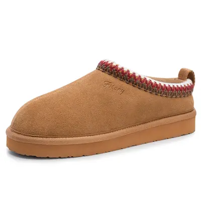 FITORY Braided Leather Outdoor Suede Slippers Women's Mini Platform Boots with Fluffy Fur Lining Short Ankle Boots for Autumn...