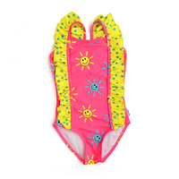 Brittany Smiley Face TANK ONE PIECE Leotard Bright Summer Pink Yellow Gigi and Max