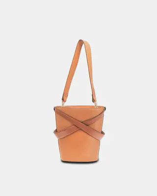 Cage Bucket Bag | Color: Oat x Caramel
