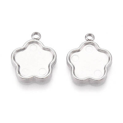 304 Stainless Steel Pendant Cabochon Settings