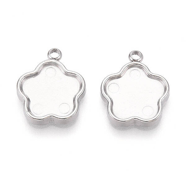 304 Stainless Steel Pendant Cabochon Settings