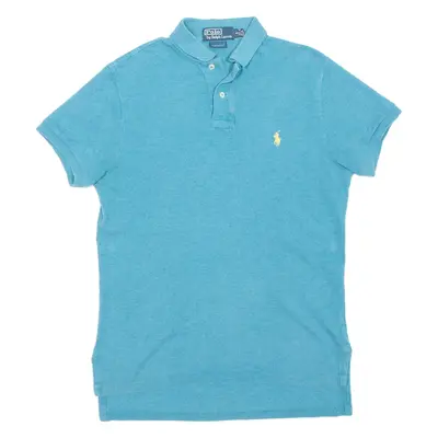 POLO RALPH LAUREN Custom Fit Mens Polo Shirt Blue S