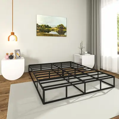 Edenza-Box Spring King, 9 Inchs High Metal Twin Full Queen King Size Box Spring Only, Heavy Duty Mattress Foundation with Fab...