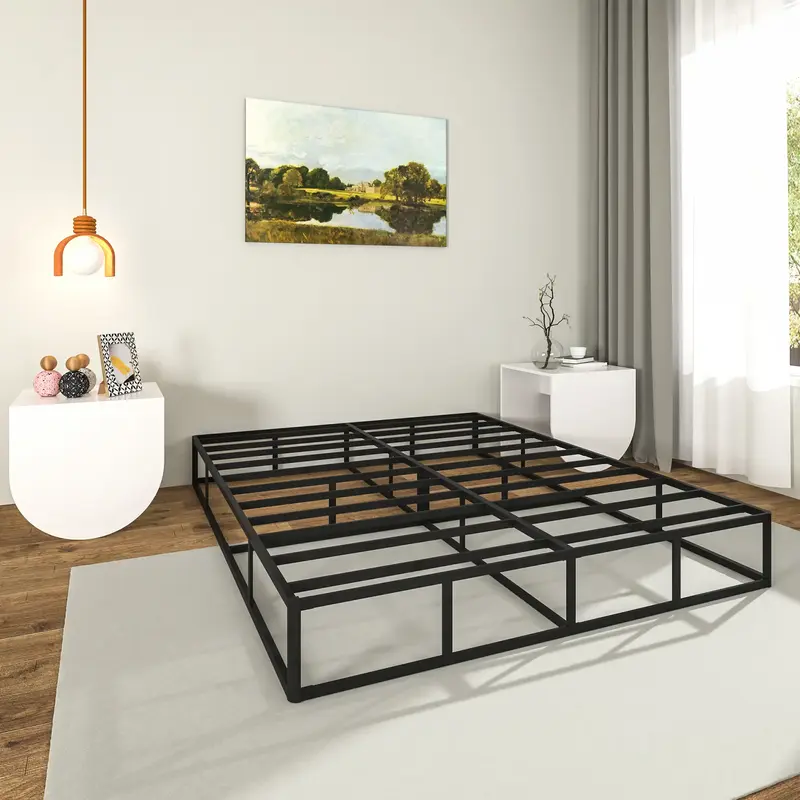 Edenza-Box Spring King, 9 Inchs High Metal Twin Full Queen King Size Box Spring Only, Heavy Duty Mattress Foundation with Fab...