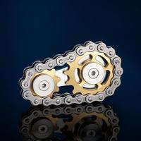 Bike Chain Sprocket-Inspired Fidget Spinner Toy for Stress Relief, Focus Improvement, and Muscle Stimulation for Ages 8+ Year...