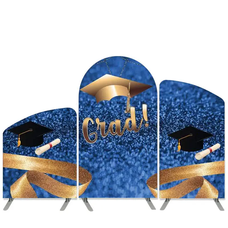 Aperturee Graduation Theme Navy Blue Glitter Arch Backdrop Kit Banner | Chiara Arch Backdrop Diy | Wedding Arch Backdrop | Cu...