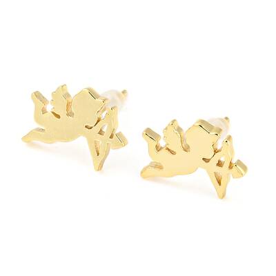 Rack Plating Brass Cupid Stud Earrings