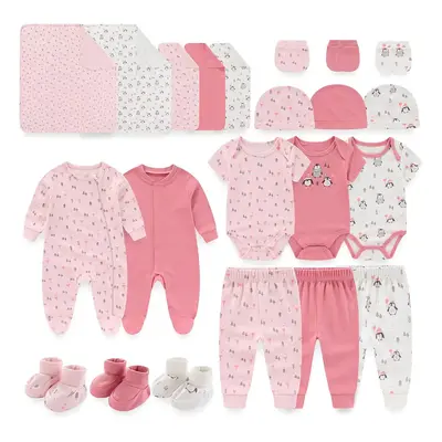 Fahion Unisex Baby Boy Girl Layette Sets 22 Packs New Born Boy Girl Clothes Infant Essentials