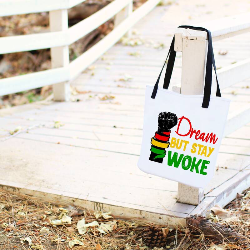 Stay Woke Tote Bag, Juneteenth 2022 Gifts, Juneteenth Tote Bag