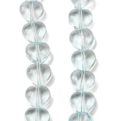 Baking Paint Transparent Glass Beads Strands
