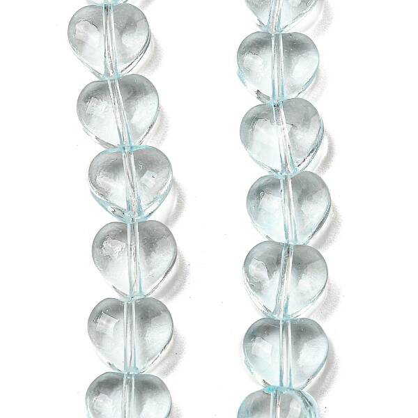 Baking Paint Transparent Glass Beads Strands