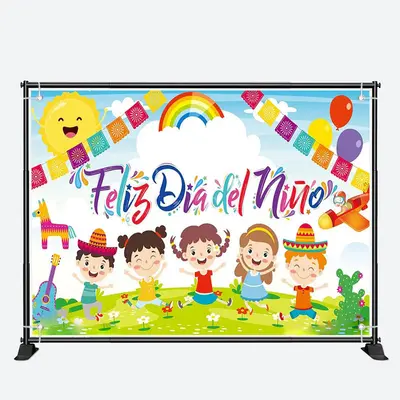 Mexican Feliz Dia Del Nino Children Day Backdrop - Aperturee