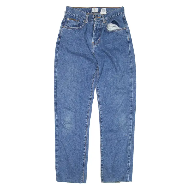 CALVIN KLEIN Jeans Blue Denim Regular Straight Womens W24 L28