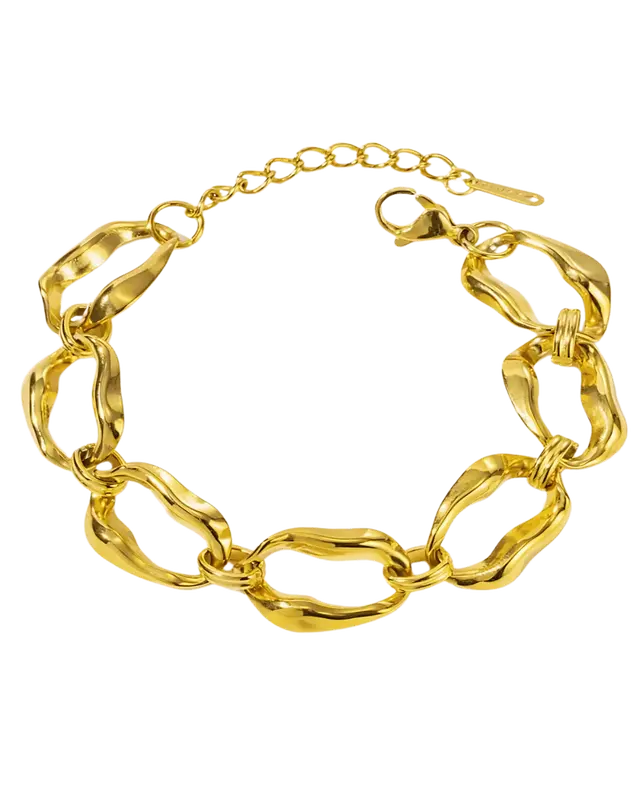 18K Gold Link Chain Bracelet