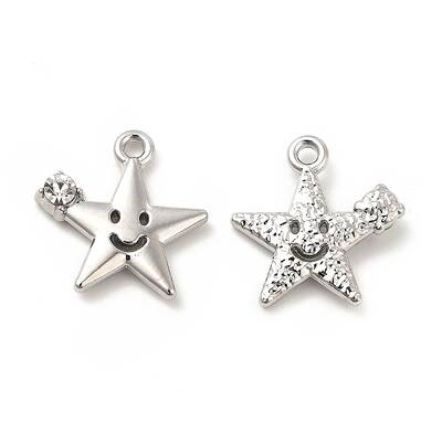 Rack Plating Alloy Rhinestone Pendants