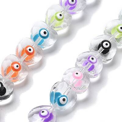 Handmade Evil Eye Lampwork Beads Strands