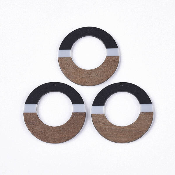 Resin & Walnut Wood Pendants