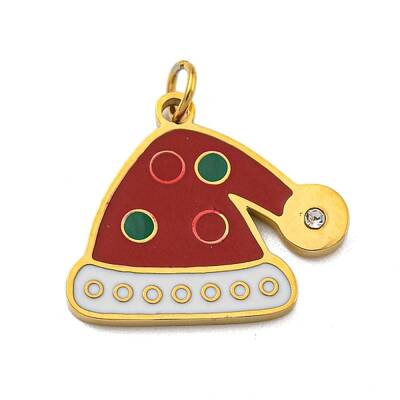 Christmas Theme Ion Plating(IP) 304 Stainless Steel Pendants
