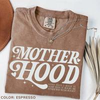 Comfort Colors Mother Hood T-Shirt, Trendy Mama Tee, Cool Mom Club Shirt, Mom Life Graphic Tee, Funny Motherhood Shirt for Wo...