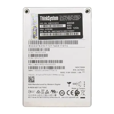 01PE350 Lenovo 400GB SAS 12Gb/s Hot Swappable 2.5-Inch Solid State Drive