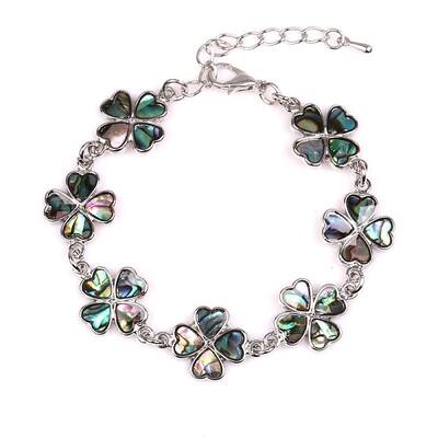 Natural Shell Link Chain Bracelet for Women