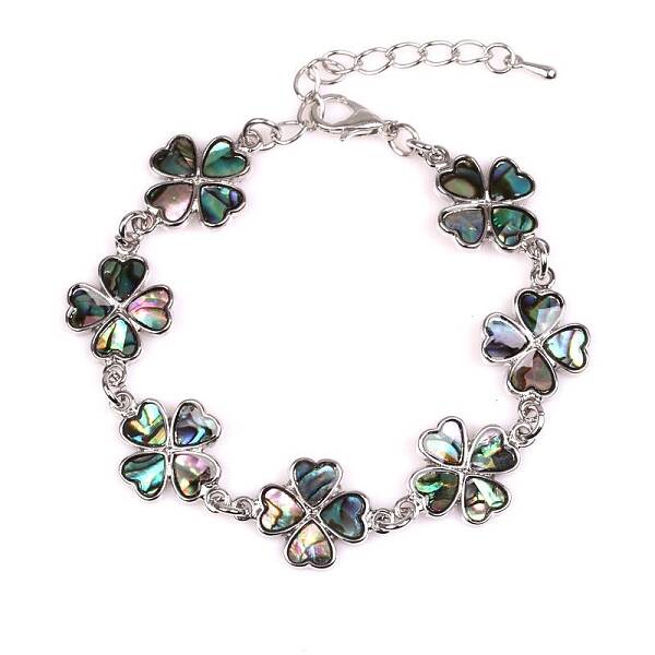 Natural Shell Link Chain Bracelet for Women