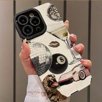 Car Themed Pattern Phone Case, Decorative Phone Protector Cover, Phone Accessories Compatible with iPhone 16 15 14 13 12 11 P...