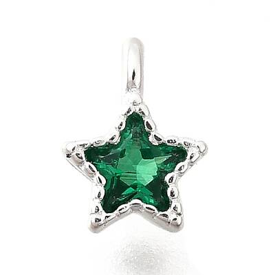 925 Sterling Silver Cubic Zirconia Charms