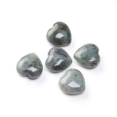 Natural Labradorite Heart Love Palm Worry Stone