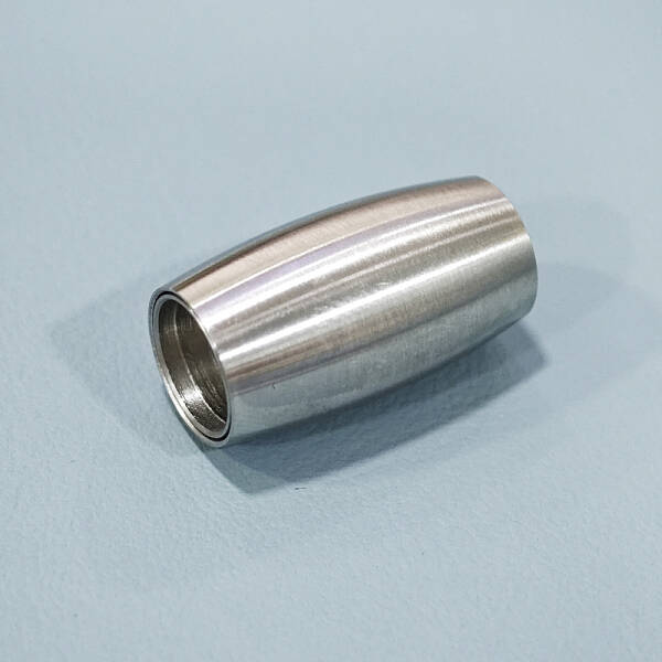 Tarnish Resistant Matte Style Barrel 304 Stainless Steel Magnetic Clasps with Glue-in Ends